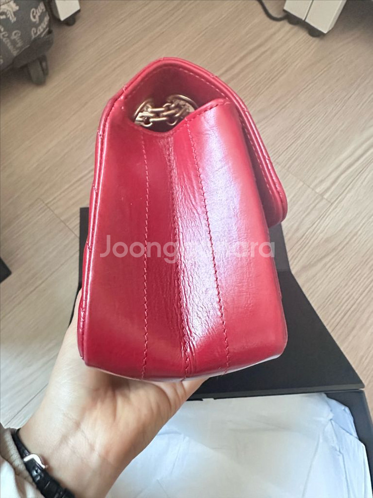 샤넬 빈티지 미니 체리레드--5