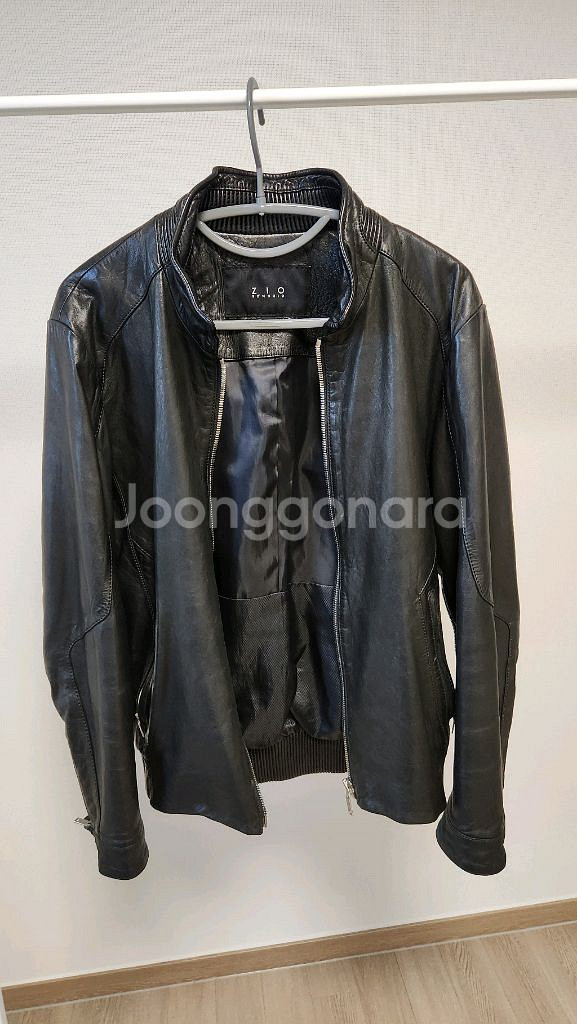 남성 가죽 라이딩 자켓--0