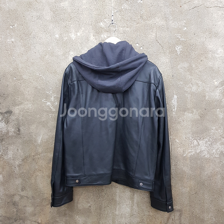 파렌하이트 양가죽 후드 자켓 L 사이즈--1