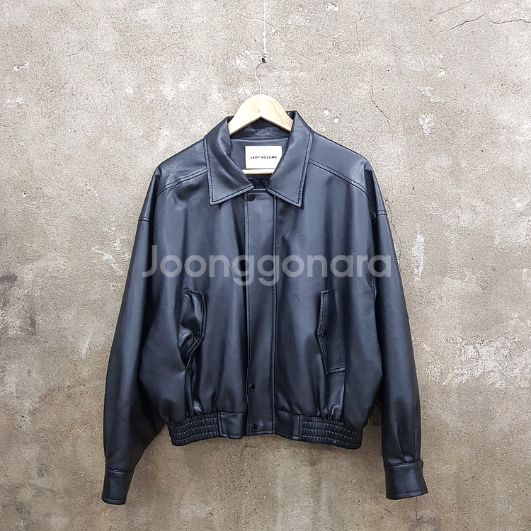 여성 가죽 봄버 자켓--0