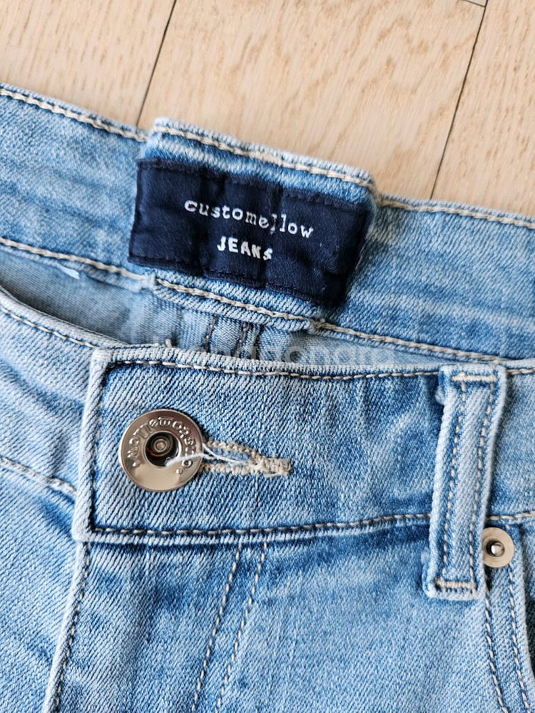 커스텀멜로우 데님 테이퍼드 핏 청바지 데님진 34--2