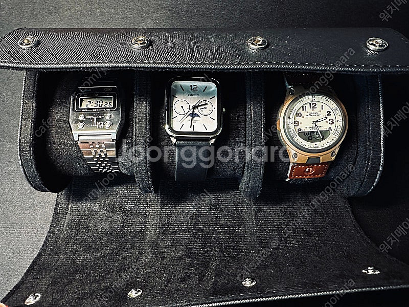 가죽/피아노 시계 3구 보관함 파우치 판매세이코--3