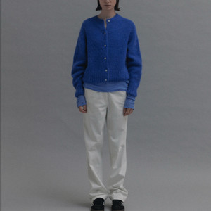 낫띵리튼 알파카 니트 가디건 pacific blue