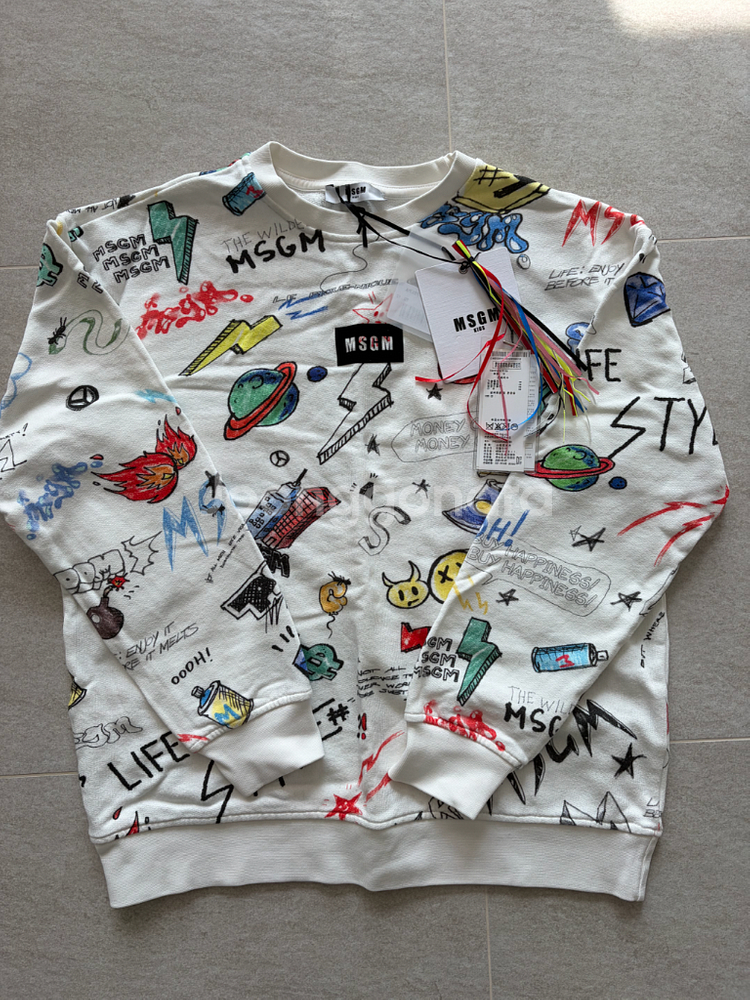 msgm 키즈 보이즈 맨투맨 12Y (상태아주깨끗)--0