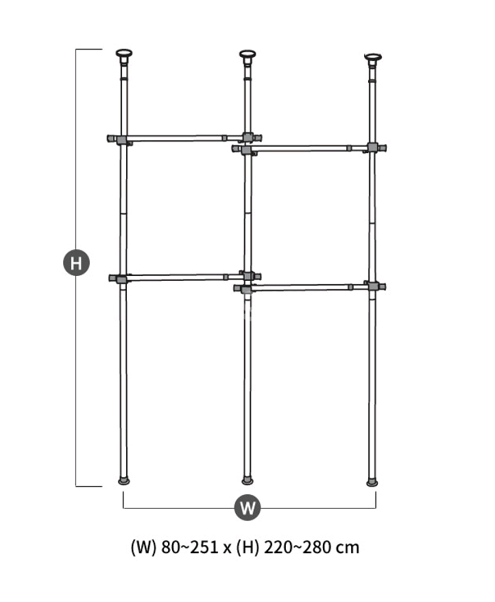 [무료배송+최저가]튼튼드레스룸 시스템 행거 옷장 수납장--6