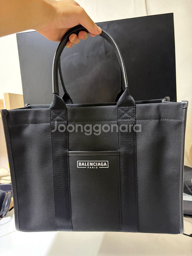 발렌시아가 캔버스 토트백--0