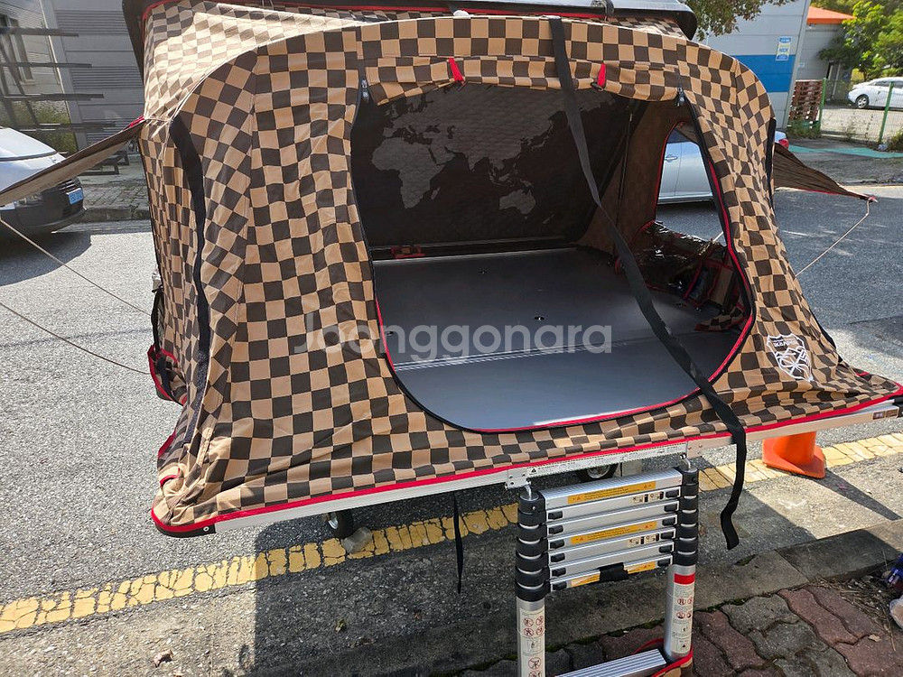 아이캠퍼 스카이캠프 2.0 루프탑텐트 체크 레인플라이--2