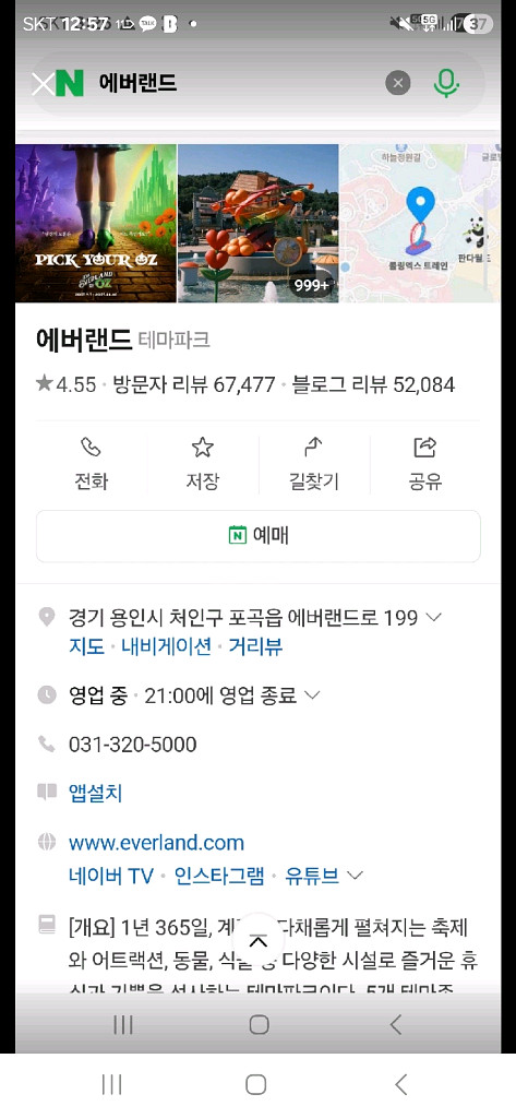 에버랜드 자유이용권 종일권 16일까지 츄러스포함 1장3--0