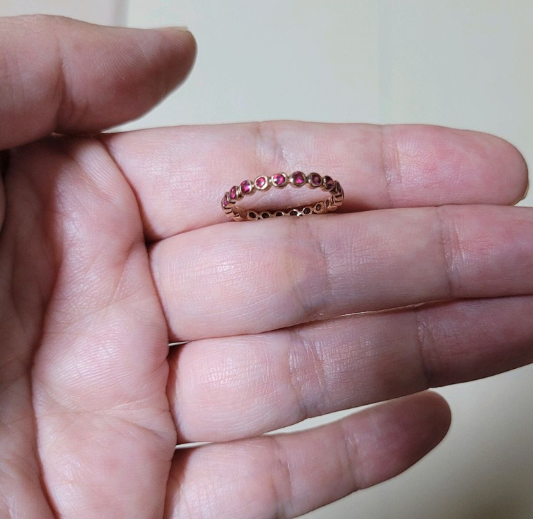 14k 핑크골드 반지--4