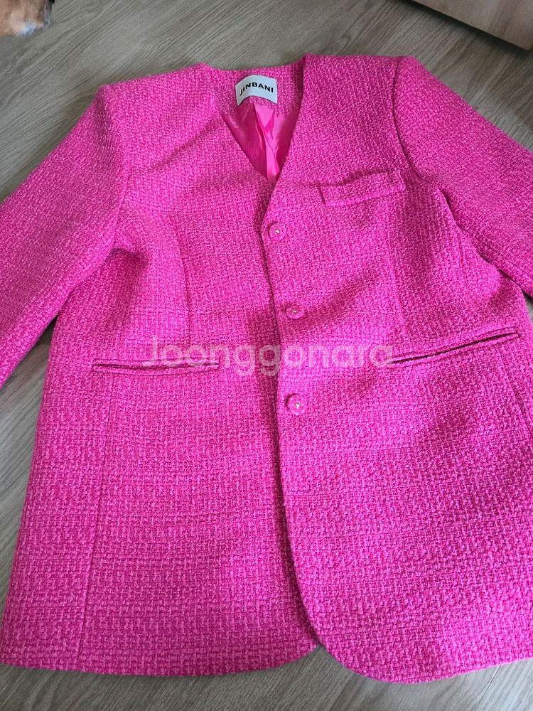 진바니 트위드자켓--1