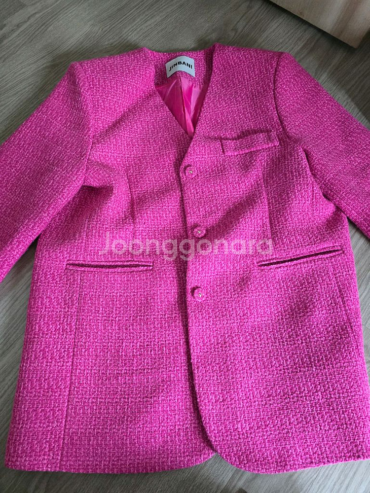 진바니 트위드자켓--2