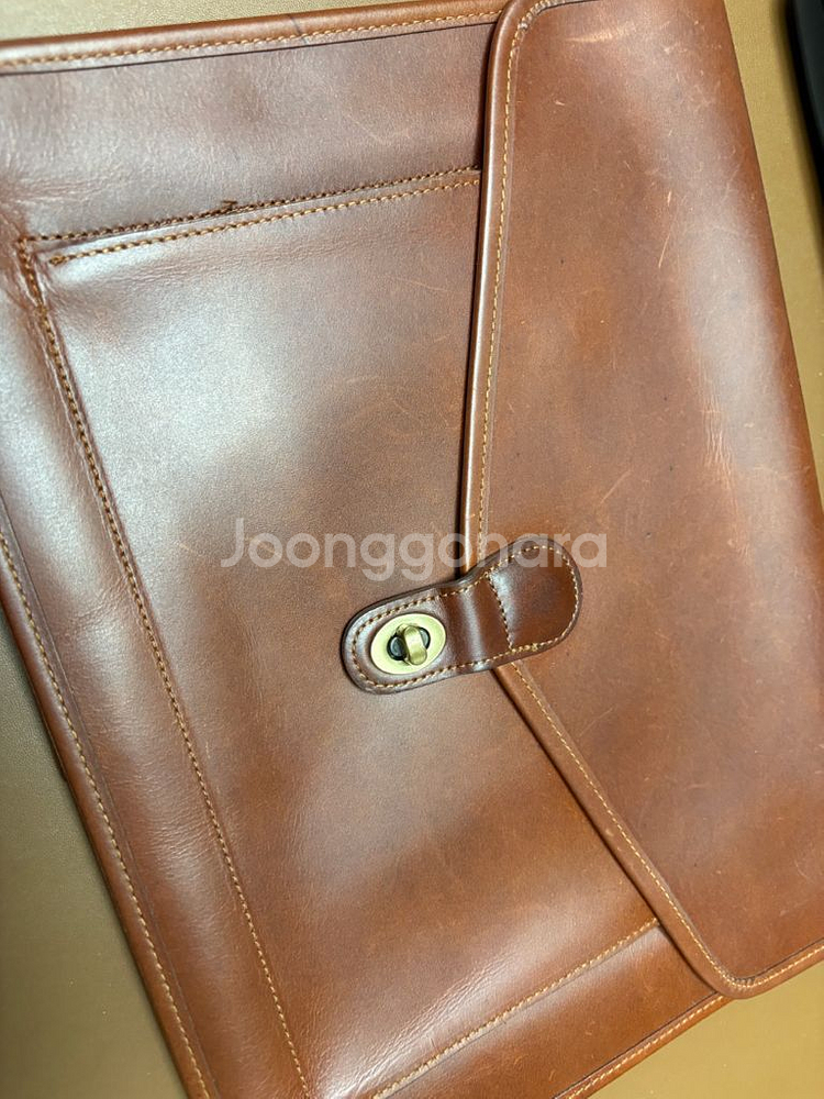 클래식 커스텀멜로우 남자 레더 클러치백--3