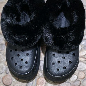 크록스 블랙 플랫폼 샌들