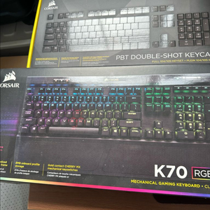 커세어 K70 RGB MK.2 키보드 적축 + 커세어 PBT 키캡