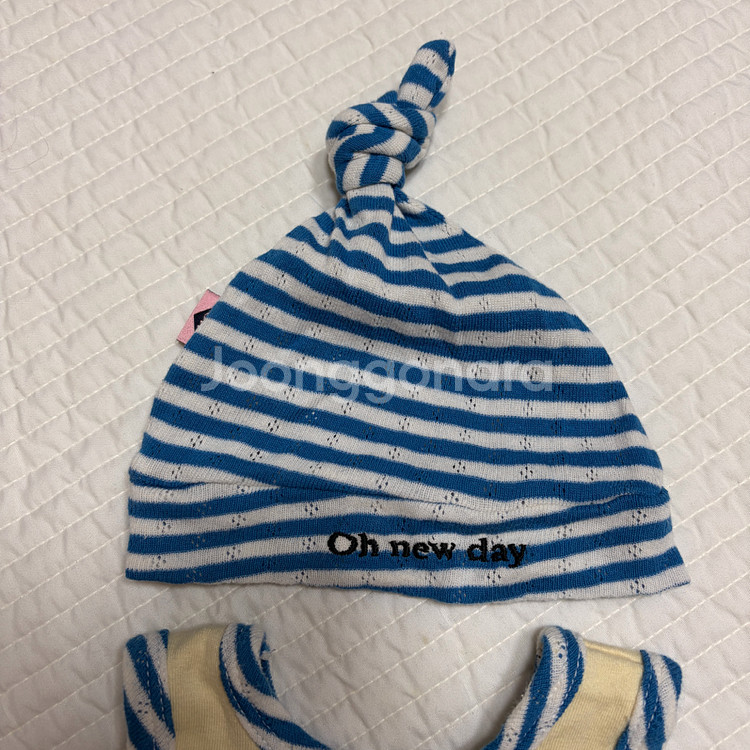 오뉴데이 롤리팝시리즈 나시수트 꼭지모자 신생아 딸꾹질모자 비니 블루독 바디수트--3