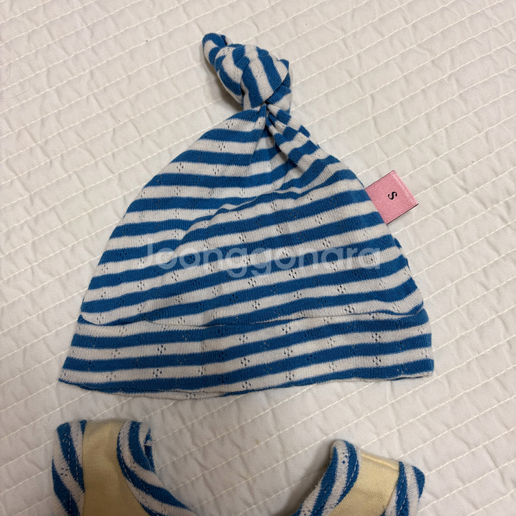 오뉴데이 롤리팝시리즈 나시수트 꼭지모자 신생아 딸꾹질모자 비니 블루독 바디수트--4