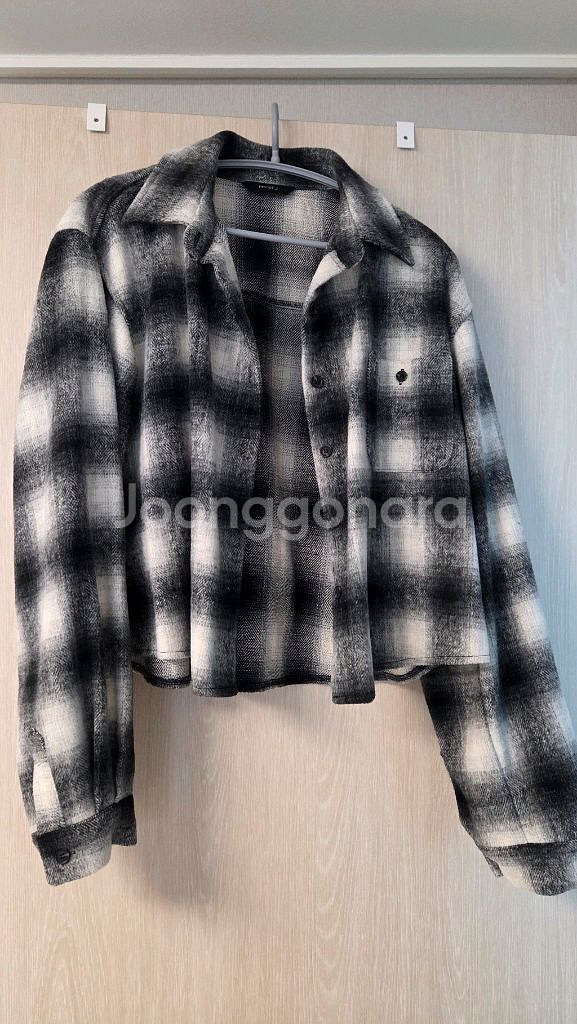 프로스트제이 체크 루즈핏 셔츠~--7