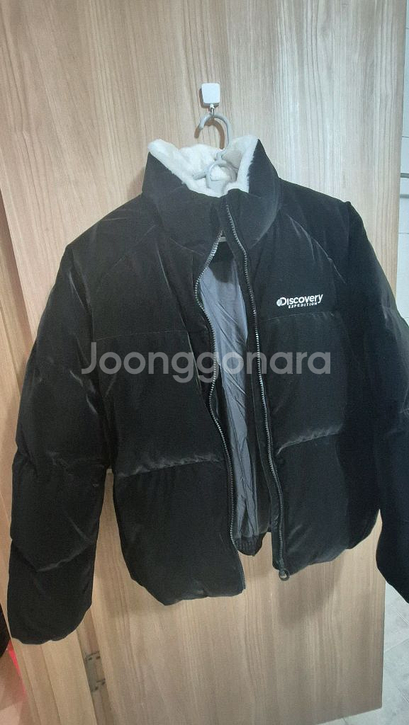 디스커버리 키즈160 여아용 벨벳 유광 패딩--1