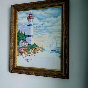 조각 장식 프레임 그림