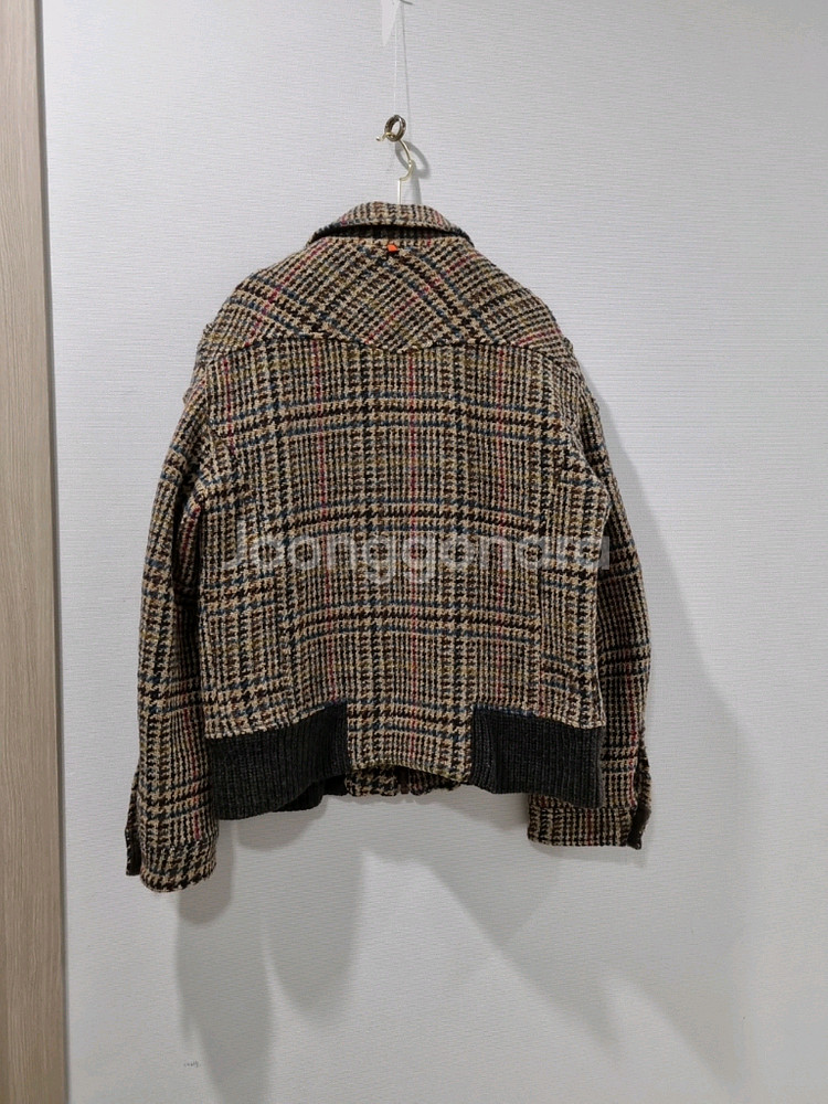 휴고보스 체크 패턴 봄버 자켓--4