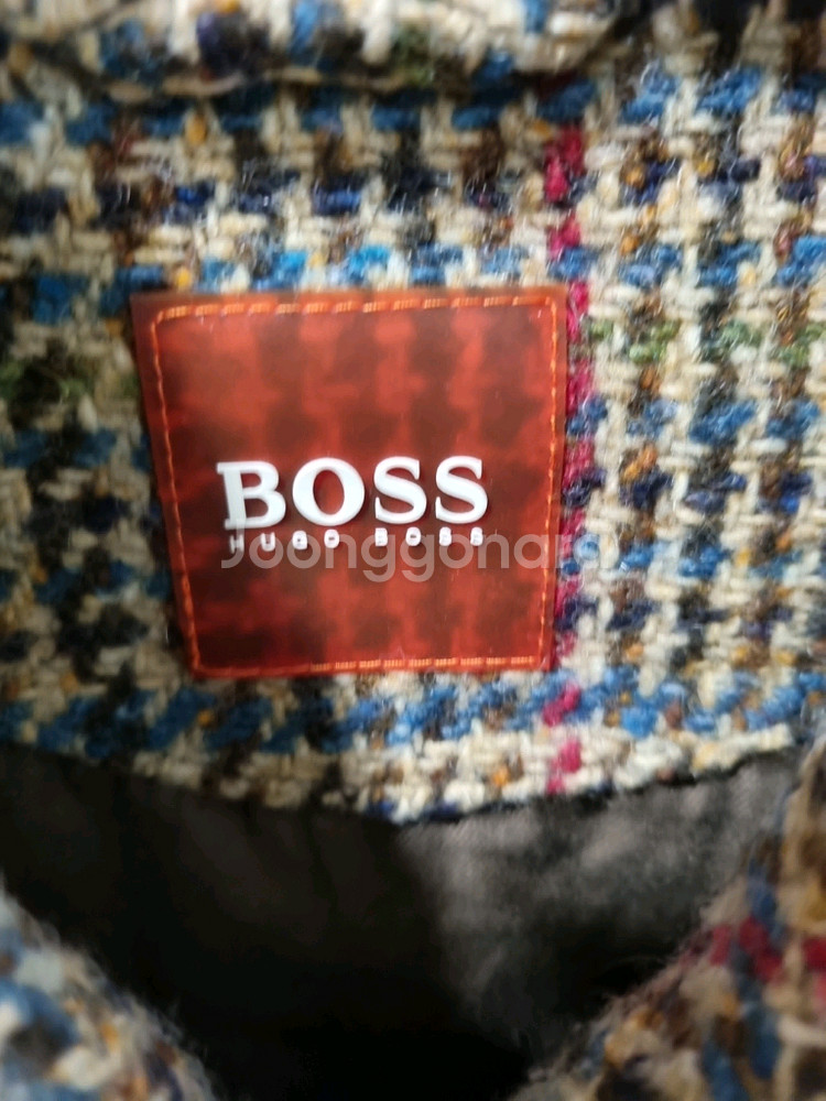 휴고보스 체크 패턴 봄버 자켓--3