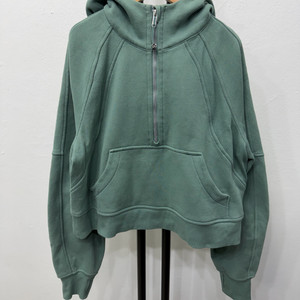 정품) 룰루레몬 여성 오버핏 하프집업 후드티 XS