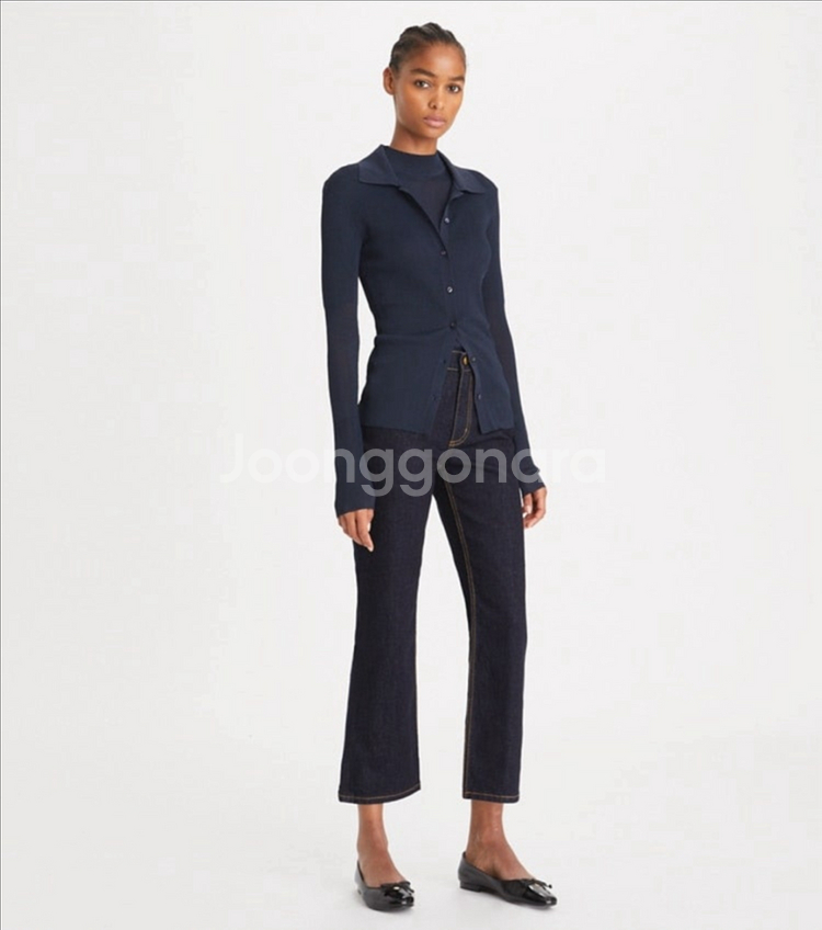 TORY BURCH 토리버치 크롭 플레어진 새제품--0