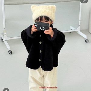 미니모먼츠 테디 아우터 뽀글이 2 블랙