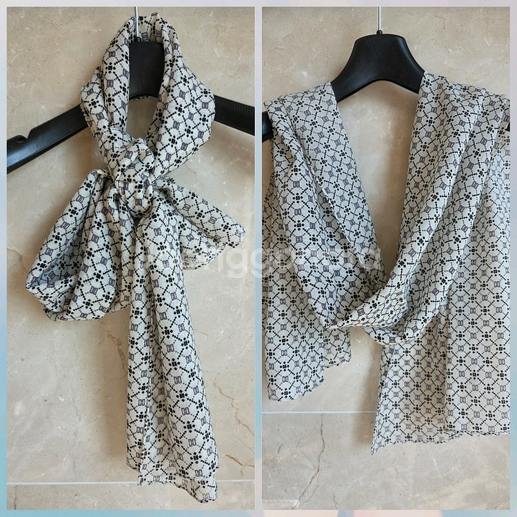 닥스DD패턴 모 스카프 미착용 루이까또즈 엘르--7