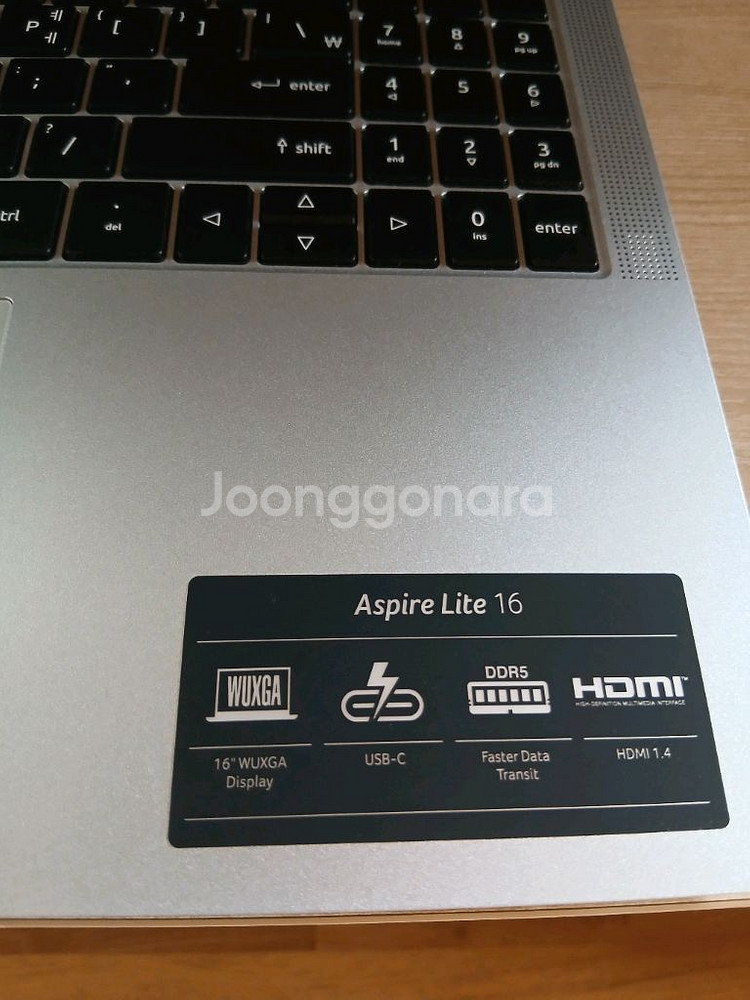 에이서 노트북 aspire 16 인텔 13세대 i5 정품 윈도우11--1