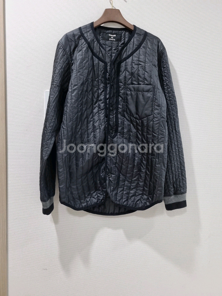 카반 드 주카 블랙 퀼팅 자켓--2
