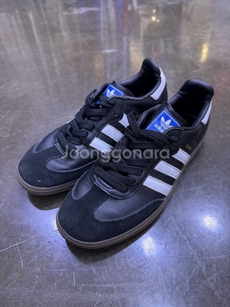 아디다스 OG 삼바 스니커즈 블랙 화이트 검 240--0
