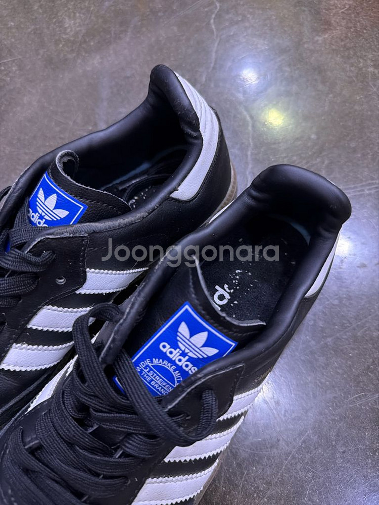 아디다스 OG 삼바 스니커즈 블랙 화이트 검 240--4