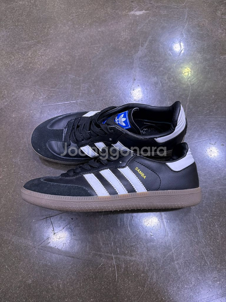 아디다스 OG 삼바 스니커즈 블랙 화이트 검 240--5