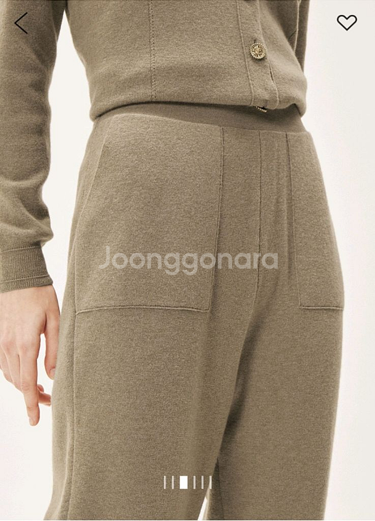 타임 밴딩 니트 팬츠 브라운슈가 랑방 마인 더캐시미어--2