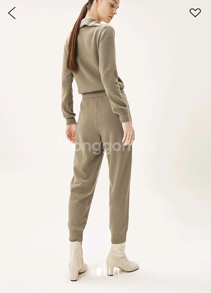 타임 밴딩 니트 팬츠 브라운슈가 랑방 마인 더캐시미어--1