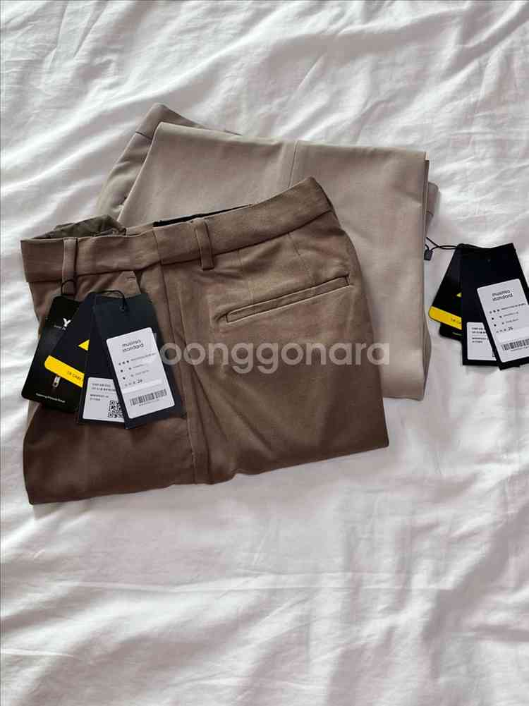 무신사 베기 테이퍼드 히든 밴딩 슬랙스 26--4