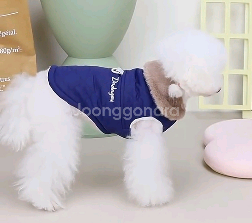 XL 5 - 6.5kg 강아지옷 누빙패딩퍼조끼--4