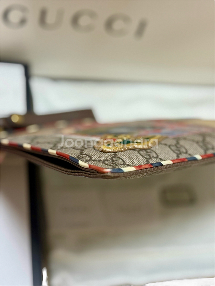 [ 풀구성 / 급처 ] 구찌 GG수프림 쿠리에 패치 한정판 클러치백--2