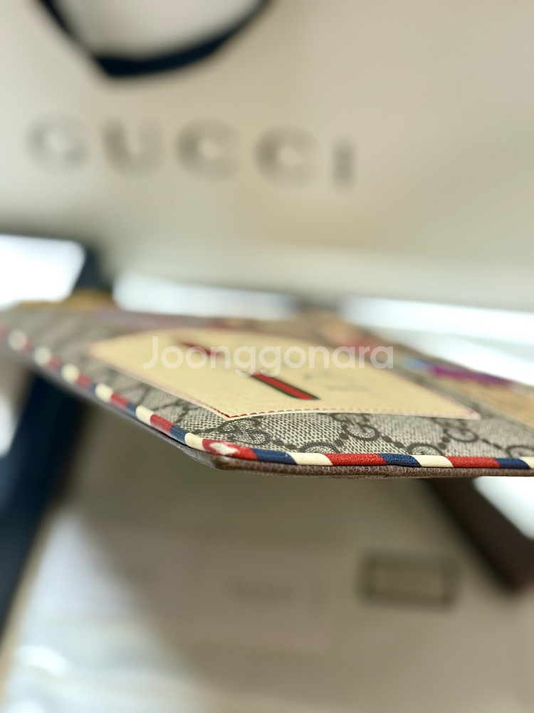 [ 풀구성 / 급처 ] 구찌 GG수프림 쿠리에 패치 한정판 클러치백--3