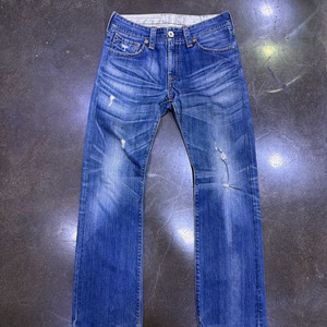 리바이스 523 스트레이트핏 백포켓 빈티지 데미지 워싱 데님팬츠 32