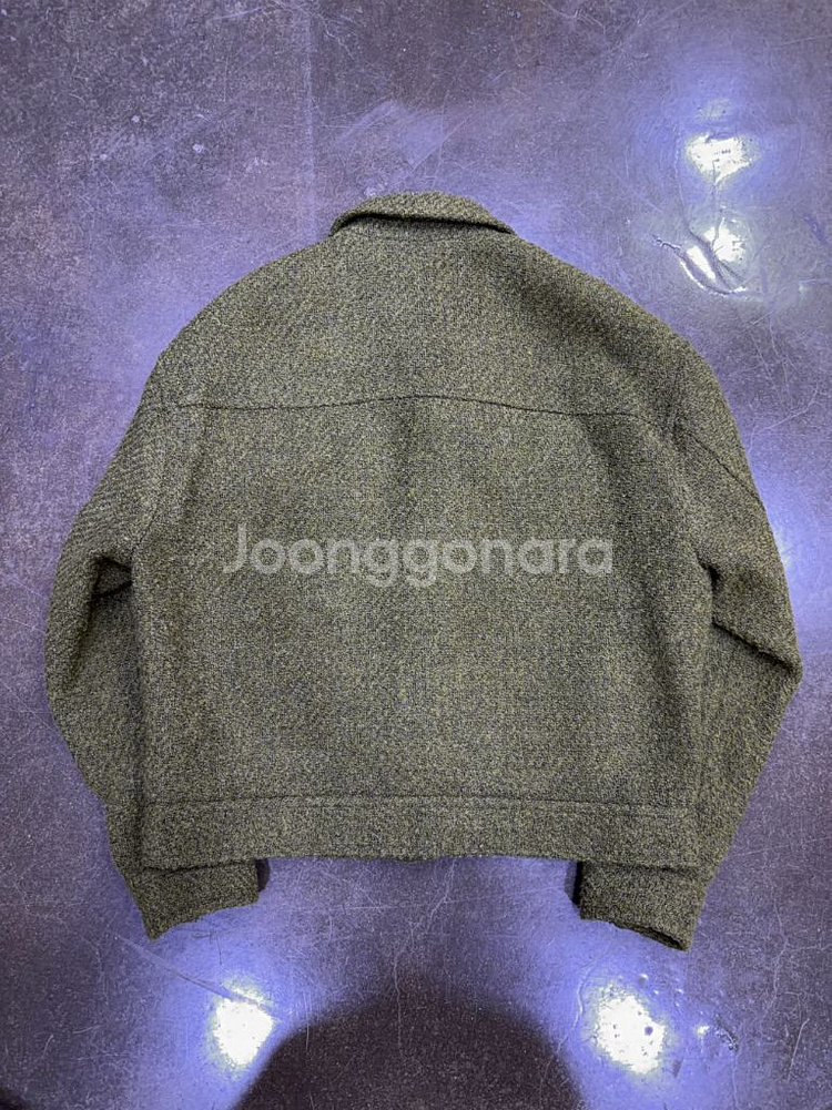 자라 부클레 텍스처 트러커 자켓 올리브 L--3