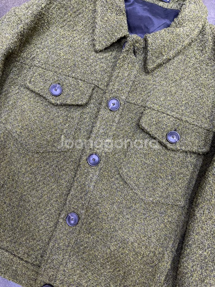 자라 부클레 텍스처 트러커 자켓 올리브 L--5