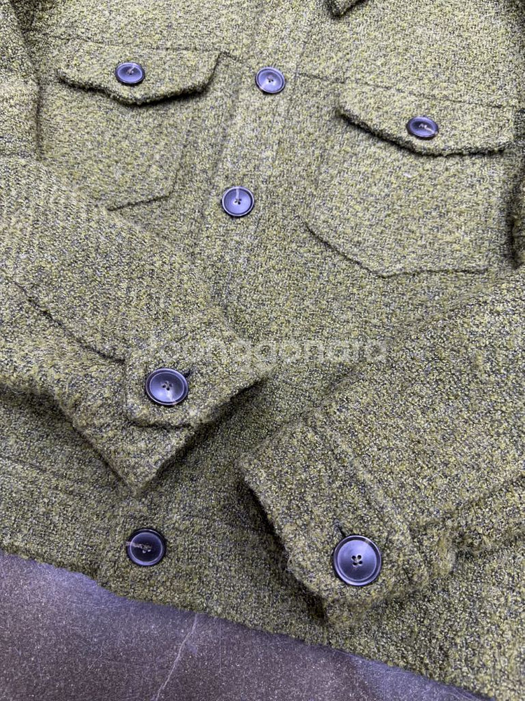 자라 부클레 텍스처 트러커 자켓 올리브 L--7