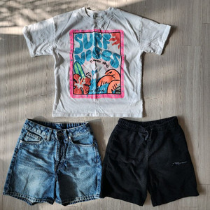 자라키즈 h&m키즈 티셔츠 반바지 등 6벌