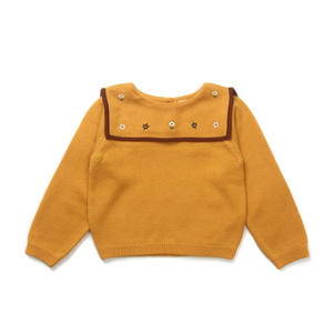 (새제품) 룰라비 꽃자수 니트 145