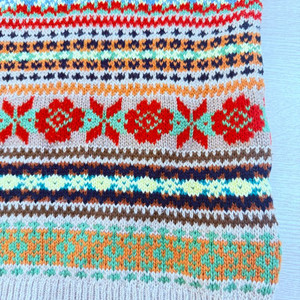 폴로 랄프로렌 남성 실크 캐시미어 혼방 페어아일 패턴 브이넥 조끼 베스트 니트 스웨터