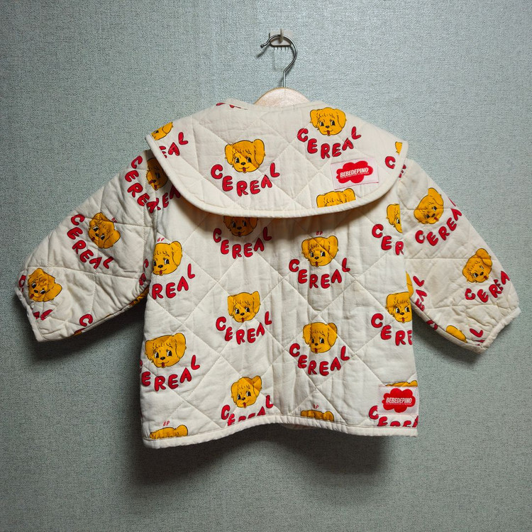 베베드피노 시리얼 니트 퀄팅자켓 넥카라 레깅스 세트 100-110--2