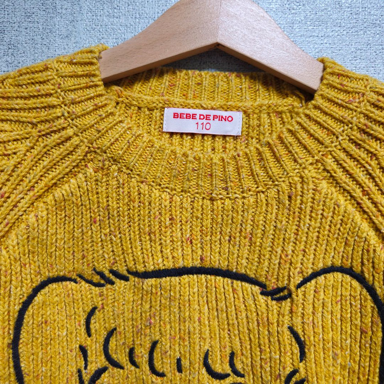 베베드피노 시리얼 니트 퀄팅자켓 넥카라 레깅스 세트 100-110--5