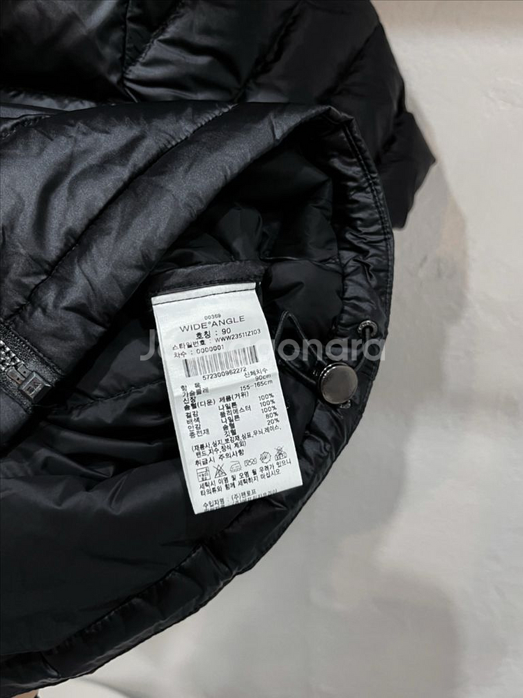 (55) 와이드앵글 블랙 여성 구스다운 반팔형 골프패딩조끼--3